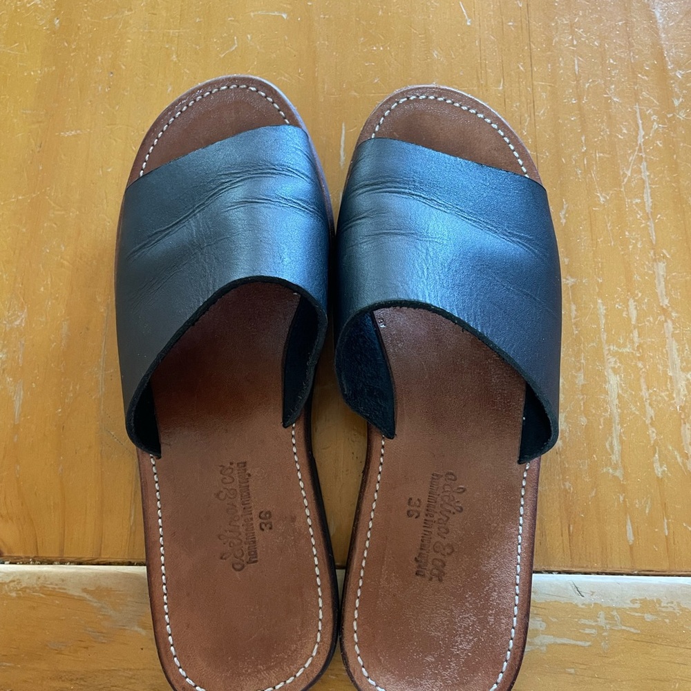 Adelisa & Co. Black Slide Sandals